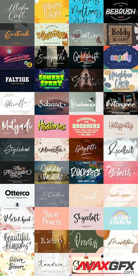 48 Awesome Fonts Bundle 4 Avaxgfx All Downloads That You Need In