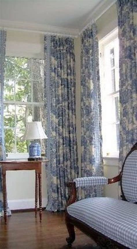 Blue And White Toile Curtains French Country Curtains French Etsy