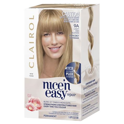 Buy Clairol Nice N Easy Repair 9a Light Ash Blonde Hair Colour Online