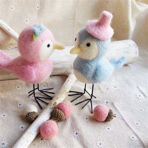 Needle Felted Felting Project Animals Birds Couples Cute Craft Feltify