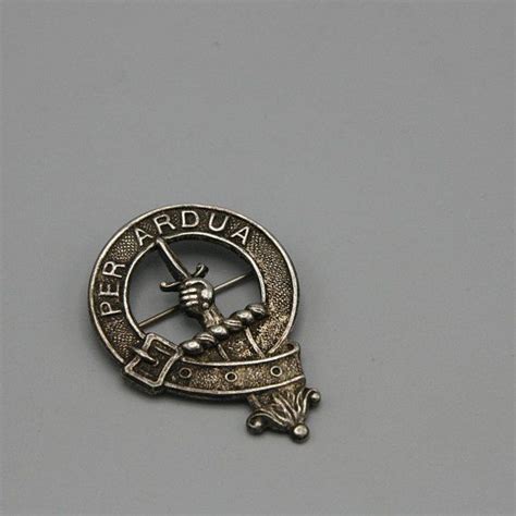 Antique Scottish Clan Macintyre Pin Brooch Per Ardua Through