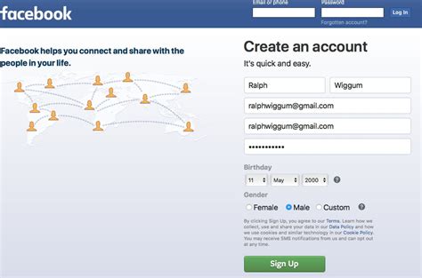 Go to facebook.com and select create new account. How To Create an Account on Facebook - CCM