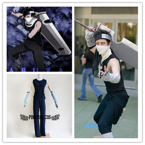 Naruto Cosplay Zabuza Cosplay Costumes Suit Clothing Mask Shoes Can Be