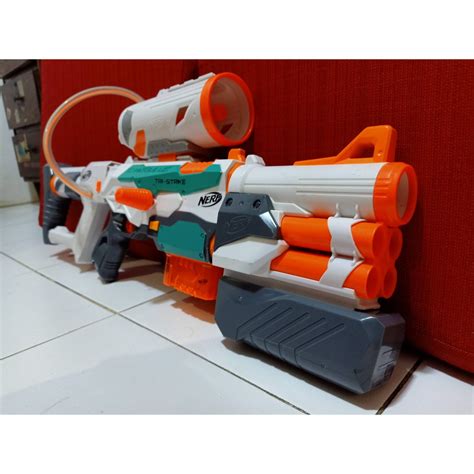 NERF Modulus Tri Strike Orange Trigger Mega Blaster Missile Launcher