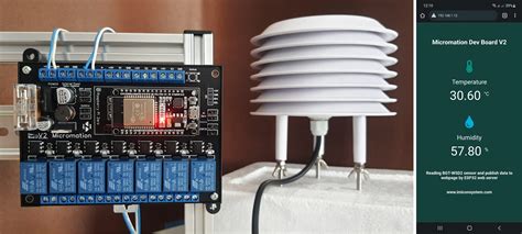 Temperature And Humidity Sensor Bgt Wsd2 With Esp32 Web Server Using