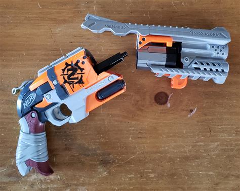 My attempt at a break-action Hammershot : Nerf