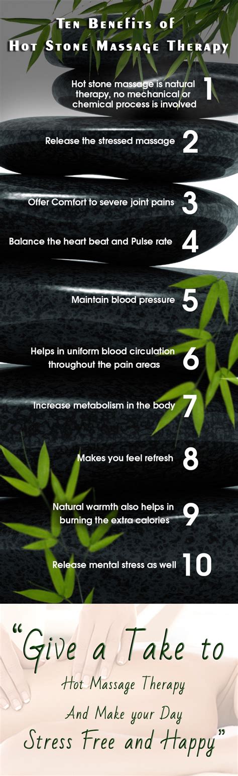 ten benefits of hot stone massage therapy infographic eclectic here s to health pinterest