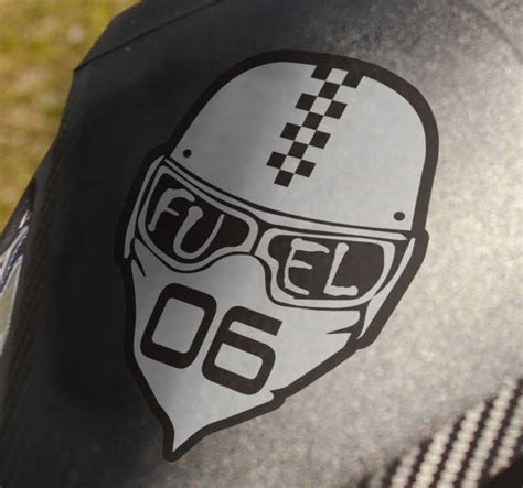 Bränsle Helment Motorcykel Klistermärken Tenstickers