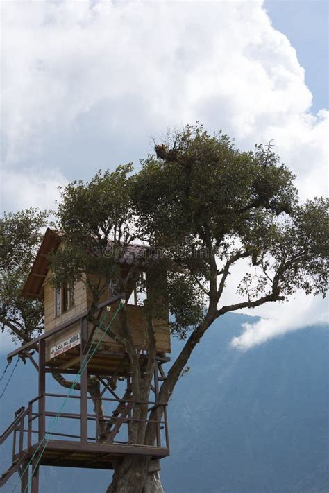 La Casa Del Arbol In Banos Ecuador Editorial Stock Image Image Of