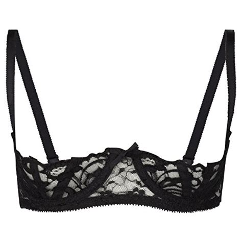 So Sexy Lingerie Tm High Shine Lace Boned And Underwired Shelf Bra 42 A C Black 2019 Women