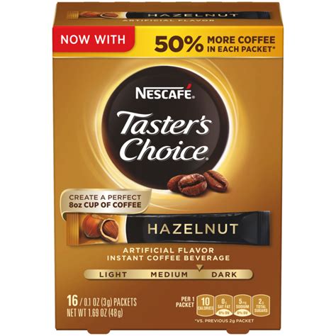 Hazelnut Instant Coffee Packets Nescaf Taster S Choice