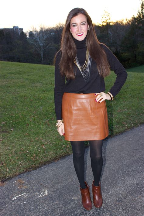 Brown Leather Skirt Baubles To Bubbles