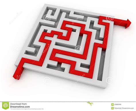 Solved Maze Royalty Free Stock Image - Image: 20868466