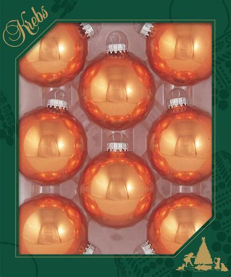 Orange Crush Glass Balls Halloween Ornaments
