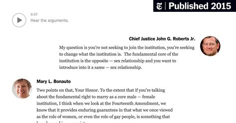 Excerpts From The Supreme Court Same Sex Marriage Arguments The New York Times
