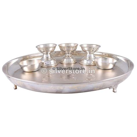 Buy Silver Puja Thali Aarta Thali Online In India At Low Price