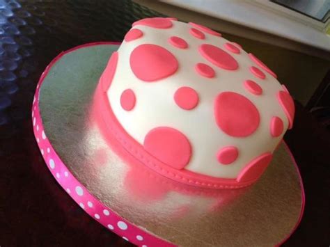 Pink Polka Dot Smash Cake CakeCentral Com