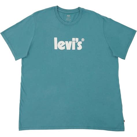 Buy Levis Mens Relaxed Fit T Shirt Big Poster Logo Brittany Blue