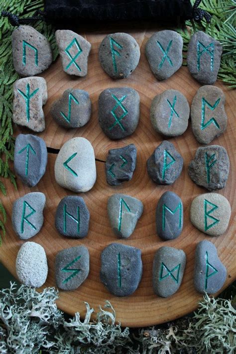 Hand Carved Stone Rune Set Pagan Crafts Hand Carved Stone Stone Carving