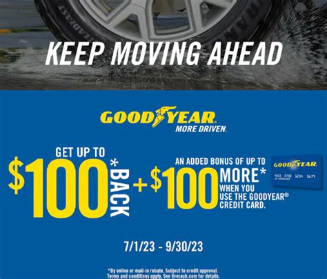 Goodyear Up To 200 Rebate Tires Etc