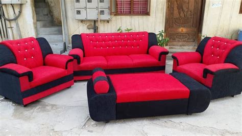Red And Black Sofa Baci Living Room