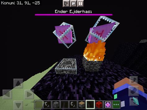 Hmmm What Is The Bedrocky Block Under The Ender Crystal Rminecraft