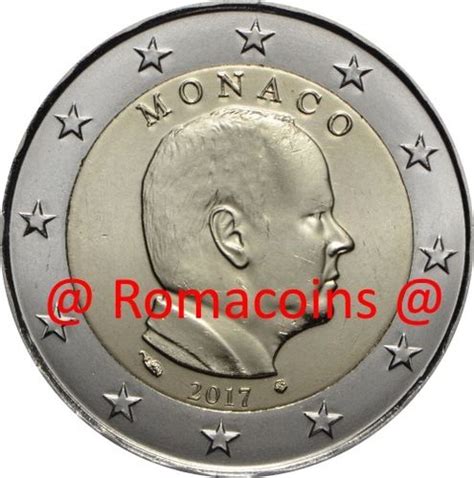 2 Euro Monaco 2017 Unc Bankfrisch Romacoins