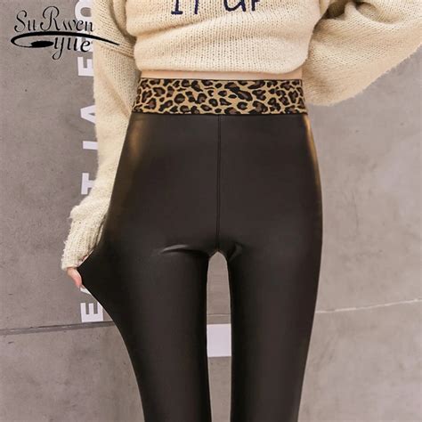 2019 Spring The New Fashion Womens Tight And Sexy Leather Pants