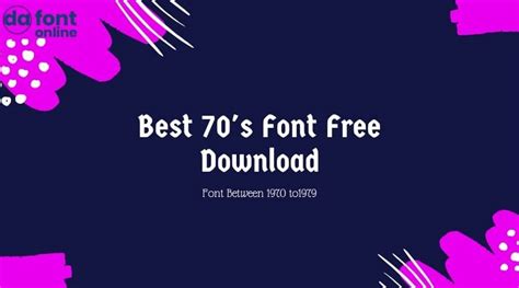 Best Free 70s Font Dafontonline Dafont Online