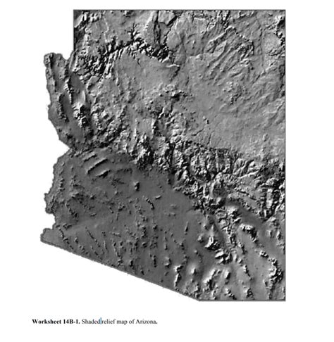 Elevation Arizona Relief Map