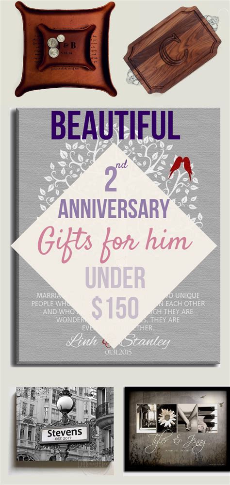 These wedding anniversary gift ideas are the perfect wa to say i love you, no matter if you're celebrating one, 10, 50 years and beyond. 2nd Anniversary Gifts for Him Under $150 | Anniversary ...