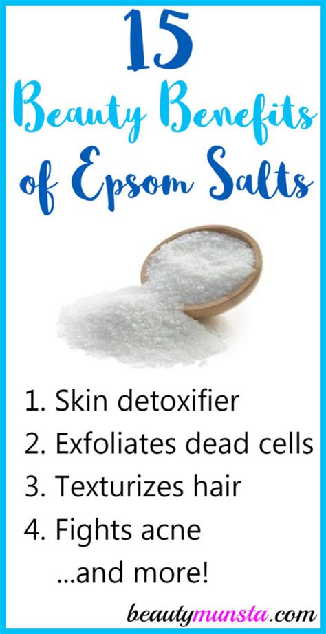 15 Beauty Benefits Of Epsom Salts For Skin Hair And More Beautymunsta Free Natural Beauty