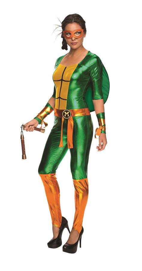 Michelangelo Women Sexy Bodysuit Teenage Mutant Ninja Turtle Halloween Costume 3499 The