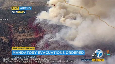 Evacuations Issued As Big Bear Wildfire Grows To 1200 Acres Abc7 Los