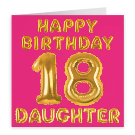 Daughter 18th Birthday Card Happy Birthday 18 Daughter Etsy Uk