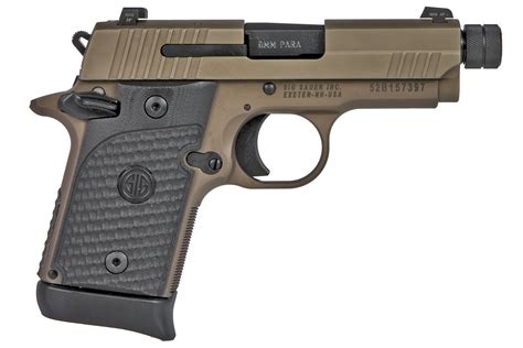 Sig Sauer P938 Emperor Scorpion 9mm Micro Compact Pistol With Threaded
