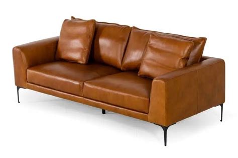 Jacoba Modern Cognac Leather Sofa Kfrooms Free Delivery