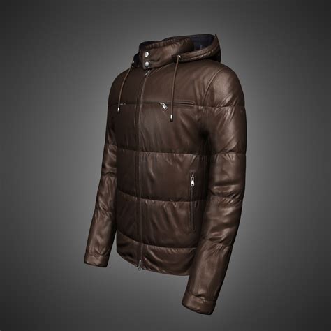 3d Model Male Leather Jacket