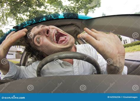 Car Crash Facial Expression Stock Photo Image Of Traffic Road 62556236