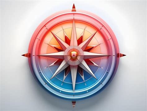 Premium Ai Image Beautiful Compass Design With Vibrant Colors Illustration