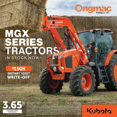 Kubota Tractor Offers On Now Ongmac Trading Pty Ltd
