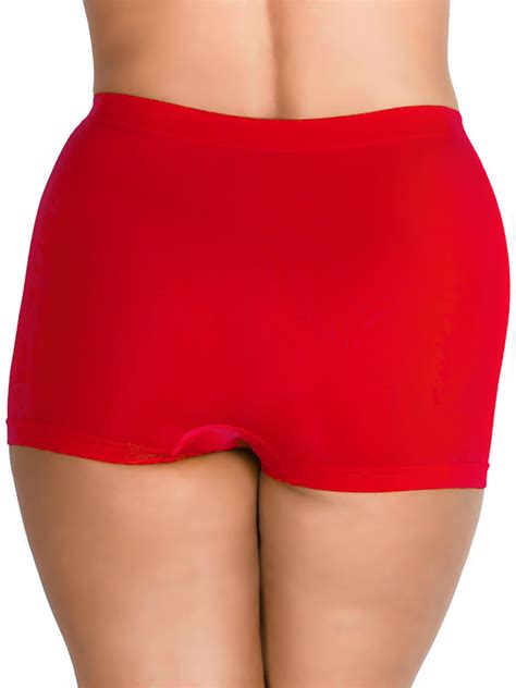 Womens High Waist Boxer Shorts Pants Ladies Stretchable Underwear Lot Plus Size Ebay