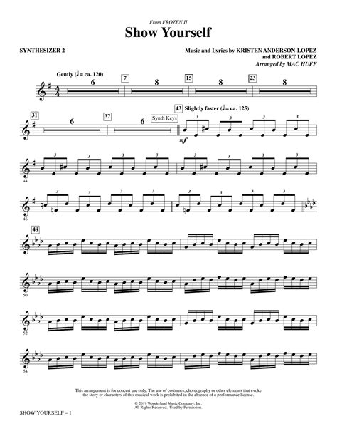 Show Yourself From Disneys Frozen 2 Arr Mac Huff Synth 2 Sheet