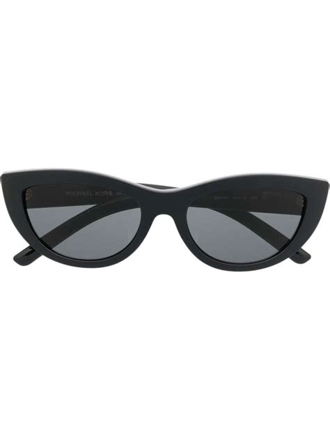 buy michael kors cat eye logo arm sunglasses black at 14 off editorialist