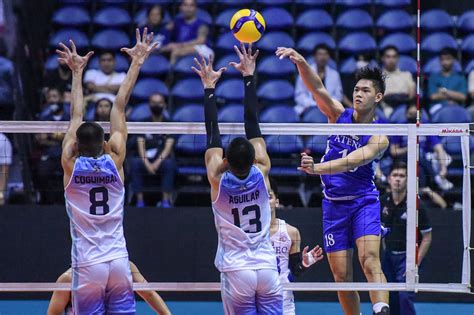 uaap ateneo wins third straight after outlasting adamson in men s volleyball inquirer sports