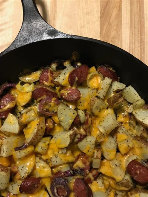 Skillet Roasted Smoked Sausage And Potatoes Recipe Smoked Sausage Skillet Dinner Recipes