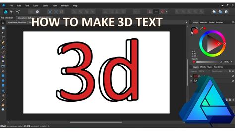 How to make 3D text in Affinity Designer - YouTube