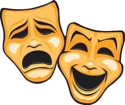Mask Theatre Tragedy Comedy Dinner Theatre Cliparts Png Download