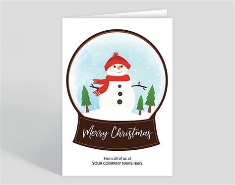 Merry Snow Globe Holiday Card 1027975 Business