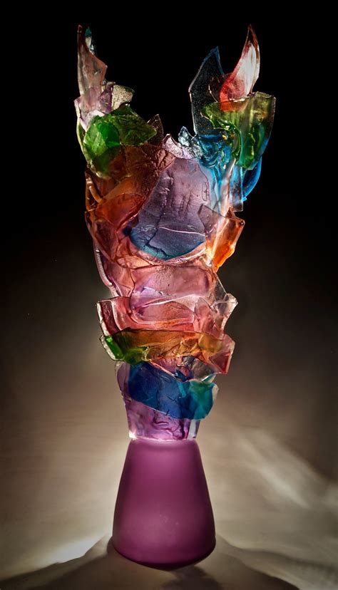 Harlequin By Caleb Nichols Art Glass Sculpture Artful Home Hand Blown Glass Art Glass Art